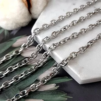 50 см Цепь 4.6 мм / толщина / нержавеющая сталь (4177) купить в Воронеже | Заказать в интернет-магазине Viva Beads
