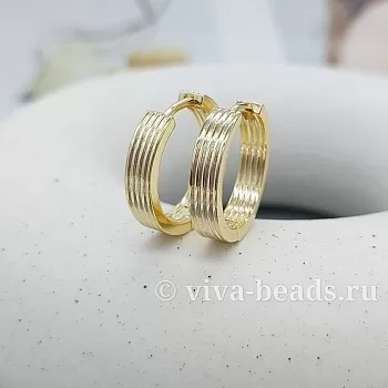 Швензы кольца, бублики, конго, 20х4.3 мм позолота (7406-З) Швензы кольца, бублики, конго, 20х4.3 мм позолота (7406-З)