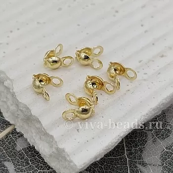 1 шт. Каллоты 6.5x3 мм позолота 14К (4822-З) купить в Воронеже | Заказать в интернет-магазине Viva Beads
