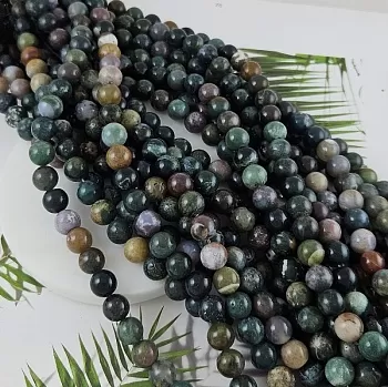 Нить 38 см Агат индийский натуральный ок. 10 мм бусина гладкий шар (9451-10) для бижутерии купить с доставкой по России | Интернет‑магазин Viva Beads