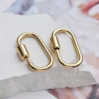 Замок карабин 25 мм позолота 14к (8588-З) купить в Воронеже | Заказать в интернет-магазине Viva Beads
