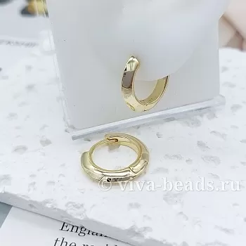 Швензы кольца, бублики, конго 19х3.5 мм позолота (7148-З) Швензы кольца, бублики, конго 19х3.5 мм позолота (7148-З)