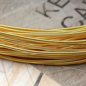 5 гр. Канитель жесткая 1,25 мм золото (3447) купить в #REGION_P# | Заказать в интернет-магазине Viva Beads
