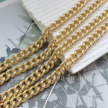 50 см Цепь 6 мм (ширина) цвет золото (6914-З) купить в Воронеже | Заказать в интернет-магазине Viva Beads
