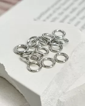 10 шт. Колечки неразъемные 6х0.8 мм родиевое покр. (6080-Р) купить в Воронеже | Заказать в интернет-магазине Viva Beads
