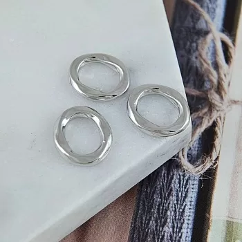 УЦЕНКА Кольцо коннектор Овал 13.5x11.5x2 мм, родиевое покрытие (9699-Р-УЦ) купить с доставкой по России | Интернет-магазин Viva Beads