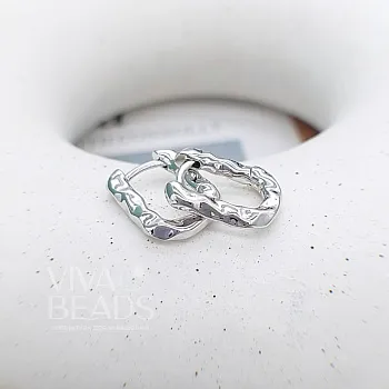 УЦЕНКА Швензы кольца /бублики, конго/ мятые 16х12х3 мм родиевое покрытие (7656-Р-УЦ)