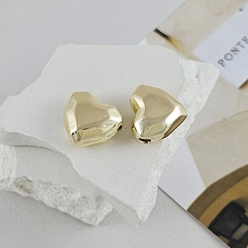 Подвеска кулон Сердце 14.3x15.3x8 мм позолота 14К (9579-З) купить с доставкой по России | Интернет-магазин Viva Beads