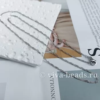 Цепочка с замком готовая 55 см сталь (7011-С) Цепочка с замком готовая 55 см сталь (7011-С)