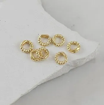 1 шт. Концевик кольцо 5.3 мм витое, позолота 14К (10113-З) купить с доставкой по России | Заказать в интернет-магазине Viva Beads
