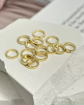 1 шт. Колечки неразъемные 6 мм позолота (8331-З) соединительные колечки и кольца-коннекторы купить с доставкой по России | Интернет-магазин Viva Beads