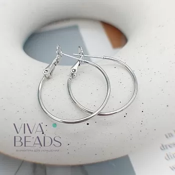 Швензы кольца 25x1.2 мм родиевое покр. (7524-Р)