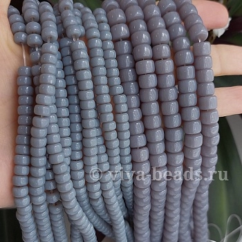 10 шт. Рондель 6х4 мм серый стекло (6492-СЕР1) купить с доставкой по России | Интернет-магазин Viva Beads