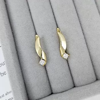 Швензы с замком с фианитом 18.6х5.5 мм позолота (8963-З) швензы для серег купить с доставкой по России | Интернет-магазин Viva Beads