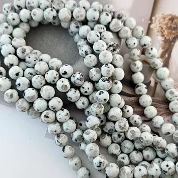 Нить 38 см Яшма "киви" бусина 8 мм гладкий шар, матовые (8511-8)  для бижутерии купить с доставкой по России | Интернет‑магазин Viva Beads