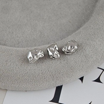 1 шт. Бусина разделитель фри форм 8х5.6х4.3 мм, родиевое покрытие (9639-Р) купить с доставкой по России | Интернет-магазин Viva Beads