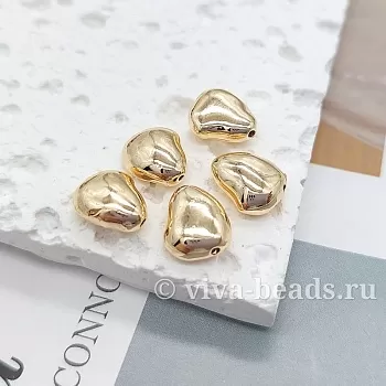 УЦЕНКА 1 шт. Бусина разделитель фри форм 10х8.6х4.7 мм позолота (6857-З) купить в Воронеже | Заказать в интернет-магазине Viva Beads
