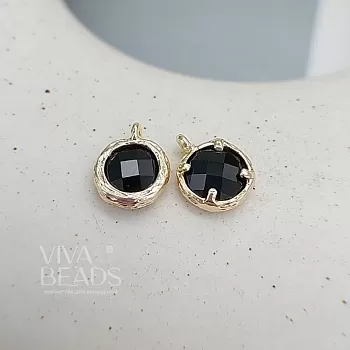 Подвеска круглая с фианитом 9.5х7.4 мм позолота 14к классическое золото (7596-З) Подвеска круглая с фианитом 9.5х7.4 мм позолота 14к классическое золото (7596-З)