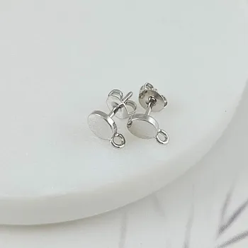 Пуссеты гвоздики круглые 6 мм родиевое покрытие(10090-Р) швензы для серег купить с доставкой по России | Интернет-магазин Viva Beads