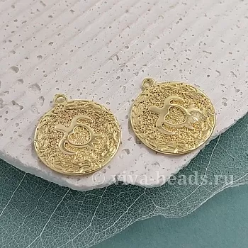 Подвеска с черепахой 19.5x17x1.5 мм позолота 14к (6228)