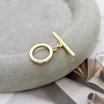 Замок тоггл кольцо 13 мм позолота 14К (9182-З) замок для украшений купить с доставкой по России | Интернет-магазин Viva Beads