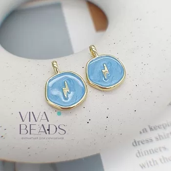 Подвеска с эмалью 18x13.5x2 мм позолота 14к светлое золото (7533) Подвеска с эмалью 18x13.5x2 мм позолота 14к светлое золото (7533)