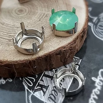 Цапы для страз - риволи 10 мм цвет платина (4125) купить в #REGION_P# | Заказать в интернет-магазине Viva Beads
