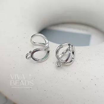 Бейл разъемный 12.5x7.5х8 мм родиевое покр. (7595-Р) купить с доставкой по России | Интернет-магазин Viva Beads