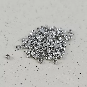 1 шт. Бусина разделитель резная 3 мм родиевое покрытие (9480-3-Р) купить с доставкой по России | Интернет-магазин Viva Beads