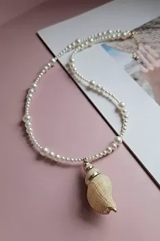 Аура: набор материалов для создания ожерелья с ракушкой (НАБОР-38)
