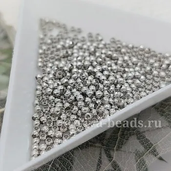 10 шт. Бусина разделитель 2 мм шар, родиевое покр. (6667-2-Р) купить с доставкой по России | Интернет-магазин Viva Beads