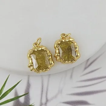 Подвеска 16.3х13.5 мм с кристаллом кракле, желто-зеленый, позолота 18К (6809-ЖЗЗ) купить с доставкой по России | Интернет-магазин Viva Beads