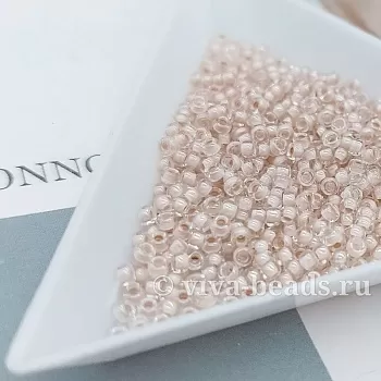 7 гр. Бисер японский MIYUKI размер 11 Blush Lined Crystal, 2x1.3 мм (7316-RR215) 7 гр. Бисер японский MIYUKI размер 11 Blush Lined Crystal, 2x1.3 мм (7316-RR215)
