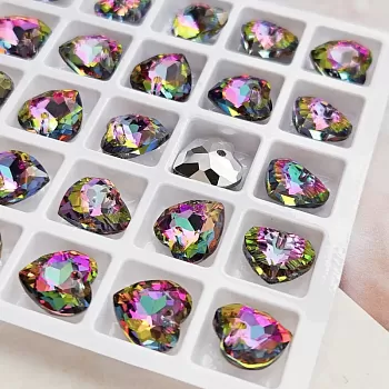 Подвеска Сердце 10.4 мм Volcano хрустальное стекло (6404-ВК) купить с доставкой по России | Интернет-магазин Viva Beads