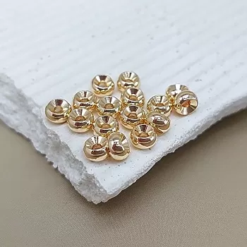 1 шт. Бусина разделитель 5х3 мм позолота 14К (7404-5-З) купить с доставкой по России | Интернет-магазин Viva Beads