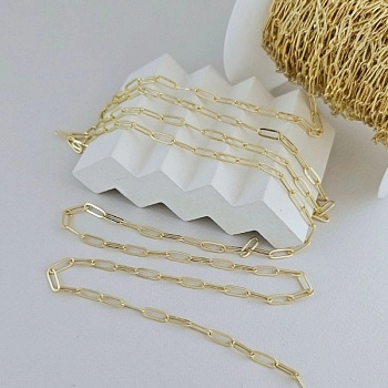 50 см Цепь овальная толщиной 4 мм позолота 18К (6975-4-З) купить с доставкой по России | Интернет-магазин Viva Beads