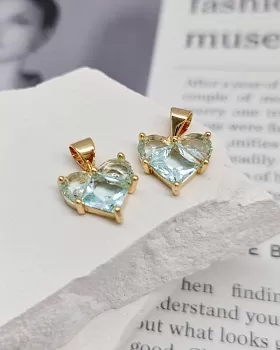 Подвеска Сердце 12 мм с фианитами, позолота (8338-ГЗ) Подвеска Сердце 12 мм с фианитами, позолота (8338-ГЗ)