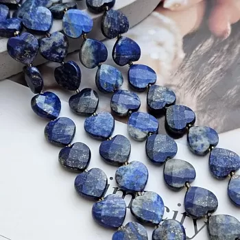 Лазурит натуральный бусина Сердце 12 мм (8570) для бижутерии купить с доставкой по России | Интернет‑магазин Viva Beads