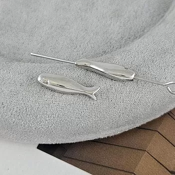 Бусина Рыбка 15.4х4.4 мм с фианитами родиевое покрытие (9372-Р) купить с доставкой по России | Интернет-магазин Viva Beads