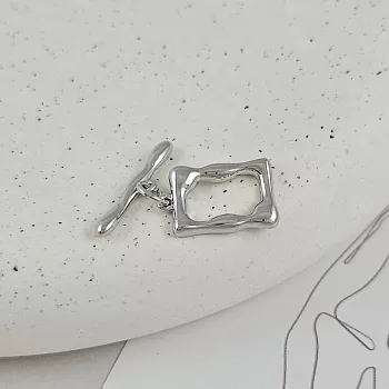 Замок тоггл прямоугольный, кольцо 15.6х10 мм родиевое покрытие (9484-Р) замок для украшений купить с доставкой по России | Интернет-магазин Viva Beads