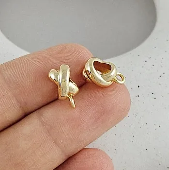 УЦЕНКА Бейл для подвесок, кулонов 11.65x7.5x6 мм внутр. d 4х4.7 мм позолота 18К (9575-З-УЦ)