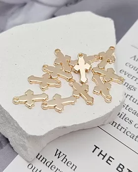 Подвеска Крест 12.5х7.2 мм позолота (8386-З) купить с доставкой по России | Интернет-магазин Viva Beads