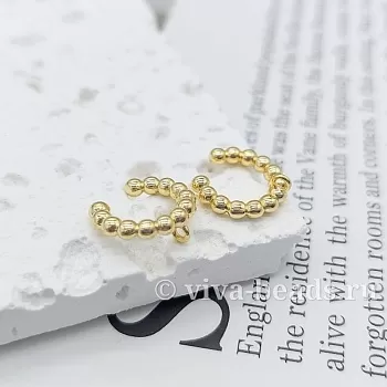 Кафф с петелькой 13х2.4 мм позолота 14к (7093-З) швензы для серег купить с доставкой по России | Интернет-магазин Viva Beads