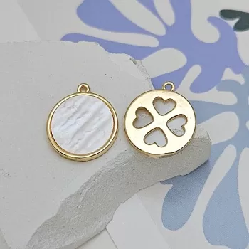 Подвеска кулон круглый с перламутром 15 мм позолота 14К (5622-З) купить с доставкой по России | Интернет-магазин Viva Beads