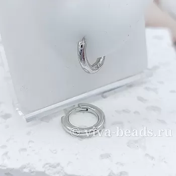Швензы кольца / бублики, конго / 14х2.3 мм родиевое покр. (7146-Р) Швензы кольца / бублики, конго / 14х2.3 мм родиевое покр. (7146-Р)