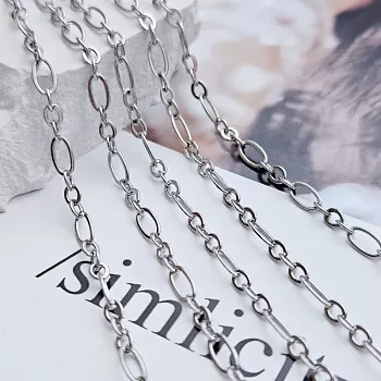 50 см Цепь овальная 3.4 мм / толщина / с родиевым покрытием (8566-Р) купить в Воронеже | Заказать в интернет-магазине Viva Beads
