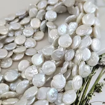 1 шт. Жемчуг натуральный речной барокко ок. 12-13 мм монета,  АА белый (9757) купить в #REGION_P# | Заказать в интернет-магазине Viva Beads
