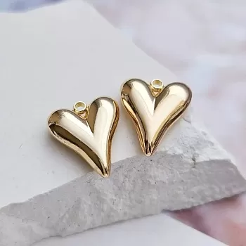 УЦЕНКА Подвеска Сердце 15x12x4 мм позолота 14К (8434-12-З-УЦ)