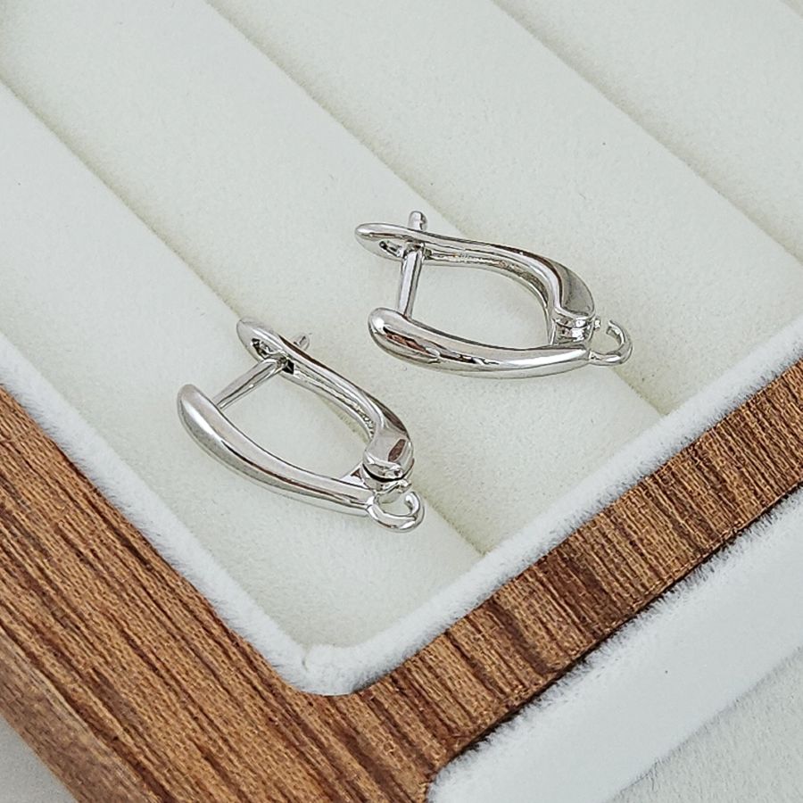 Швензы с английским замком базовые 16х3 мм родиевое покрытие (5038-Р) швензы для серег купить с доставкой по России | Интернет-магазин Viva Beads