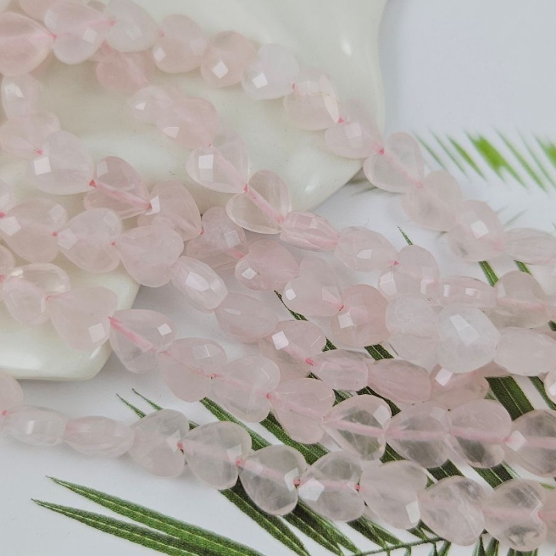 1 шт. Розовый кварц натуральный 8 мм бусина граненое Сердце (8477-8) купить в Воронеже | Заказать в интернет-магазине Viva Beads
